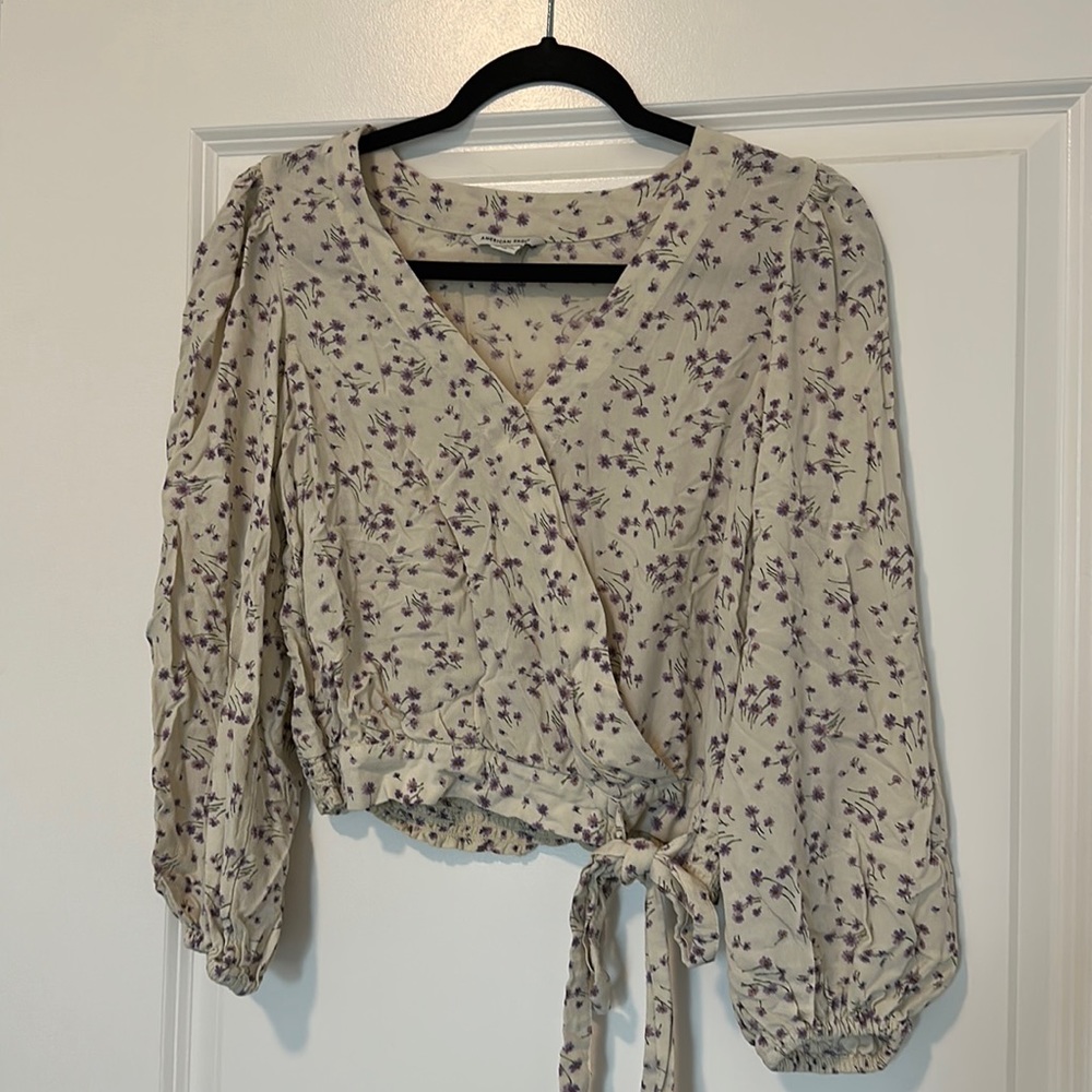 American Eagle Small Crop Blouse